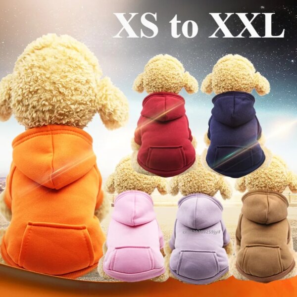 Dog Winter Hooded Sweatshirt – Small & Medium Pets