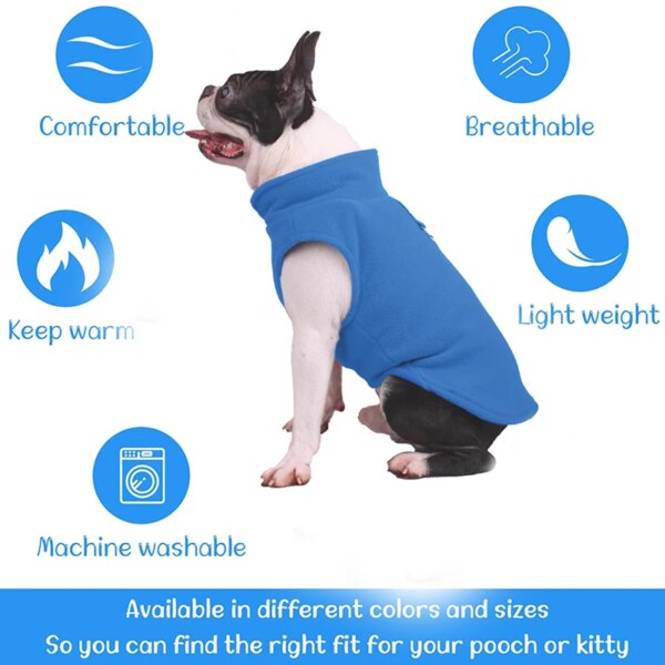 Winter Fleece Dog Jacket for Small Breeds - Image 4
