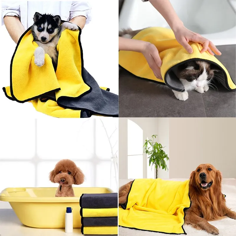 Quick Drying Dog And Cat Towels Soft Fiber Towels Absorbent Bath Towel Pet Bathrobe Convenient Cleaning Towel Pet Supplies Quick Drying Dog And Cat Towels Soft Fiber Towels Absorbent Bath Towel Pet Bathrobe Convenient Cleaning Towel Pet Supplies