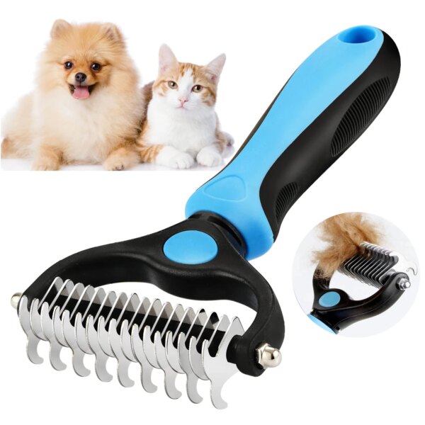 **Pet Deshedding Brush & Hair Remover**