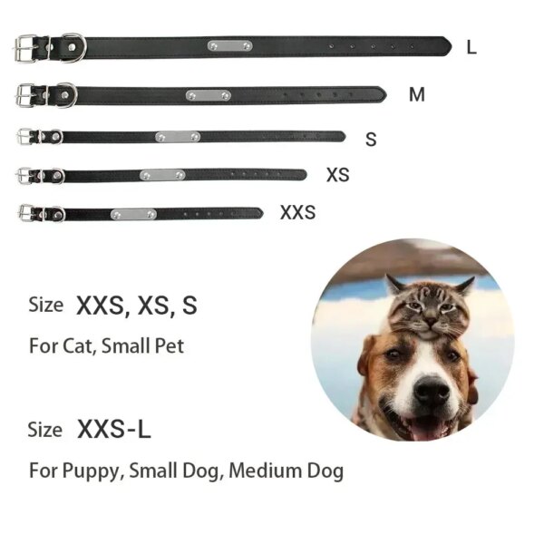 Personalized PU Leather Dog Collar with Engraved ID - Image 5