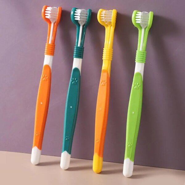 Three-Sided Pet Toothbrush
