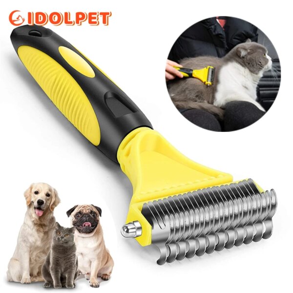 Pets Stainless Steel Two-Sided Grooming Rake