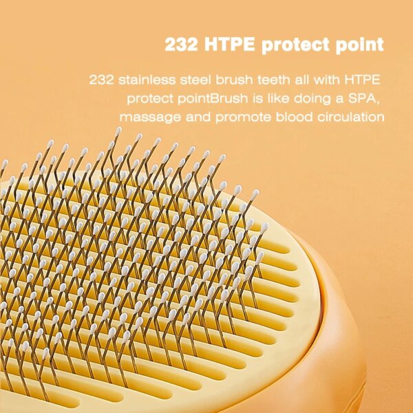 Pumpkin Self-Cleaning Pet Brush - Image 5