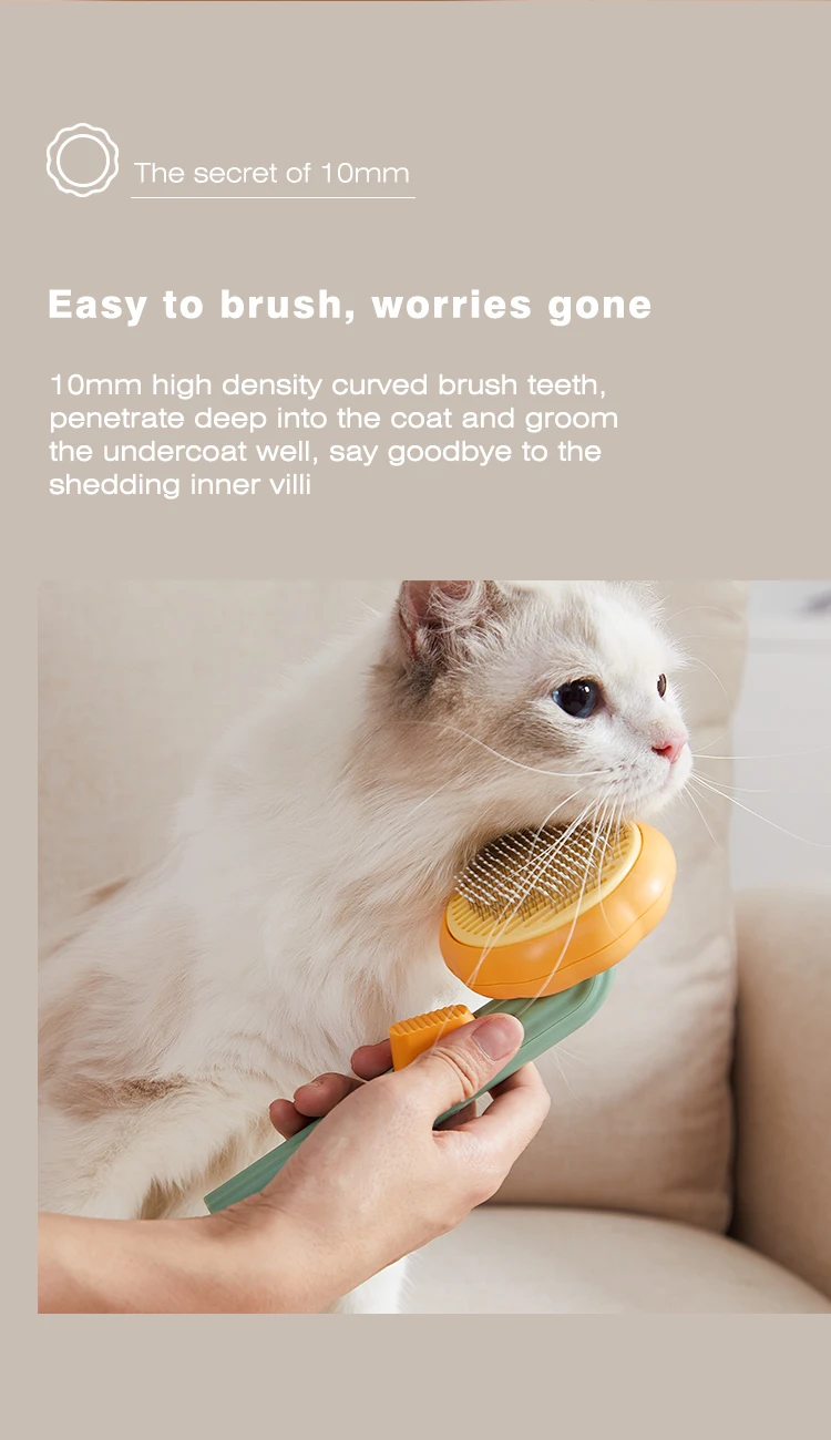 Pumpkin Pet Brush, Self Cleaning Slicker Brush for Shedding Dog Cat Grooming Comb Removes Loose Underlayers and Tangled Hair, Pumpkin Pet Brush, Self Cleaning Slicker Brush for Shedding Dog Cat Grooming Comb Removes Loose Underlayers and Tangled Hair,