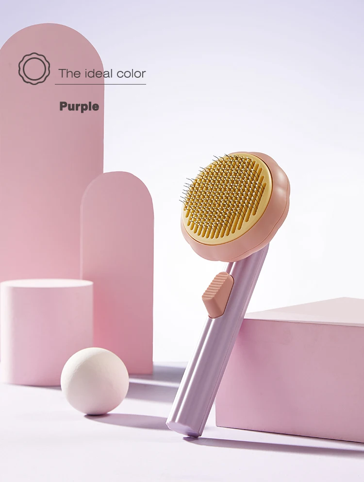 Pumpkin Pet Brush, Self Cleaning Slicker Brush for Shedding Dog Cat Grooming Comb Removes Loose Underlayers and Tangled Hair, Pumpkin Pet Brush, Self Cleaning Slicker Brush for Shedding Dog Cat Grooming Comb Removes Loose Underlayers and Tangled Hair,