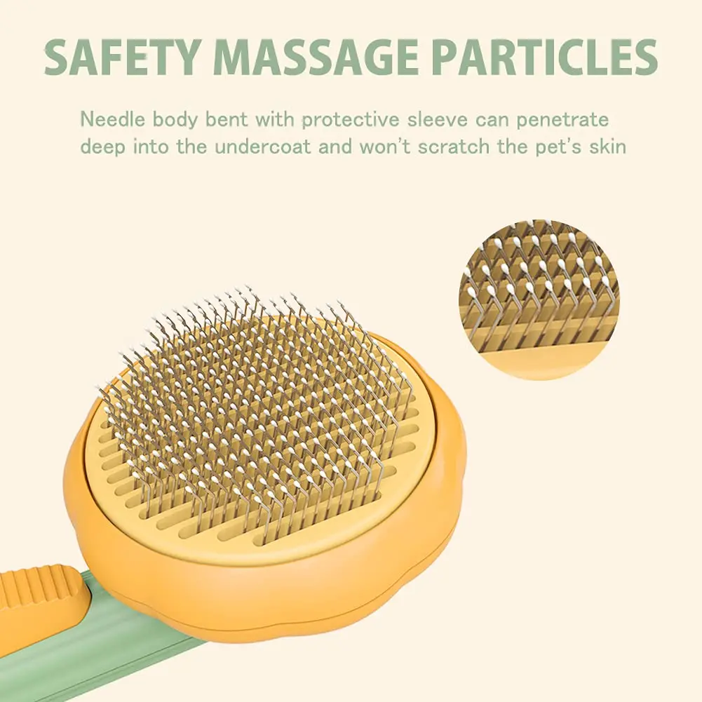 Pumpkin Pet Brush, Self Cleaning Slicker Brush for Shedding Dog Cat Grooming Comb Removes Loose Underlayers and Tangled Hair, Pumpkin Pet Brush, Self Cleaning Slicker Brush for Shedding Dog Cat Grooming Comb Removes Loose Underlayers and Tangled Hair,
