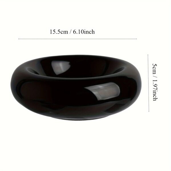 Ceramic Donut-Shaped Non-Slip Cat Bowl - Image 2