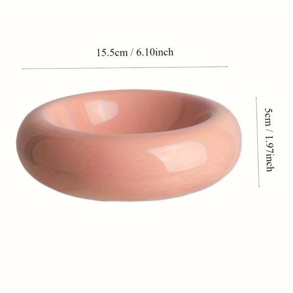 Ceramic Donut-Shaped Non-Slip Cat Bowl - Image 6